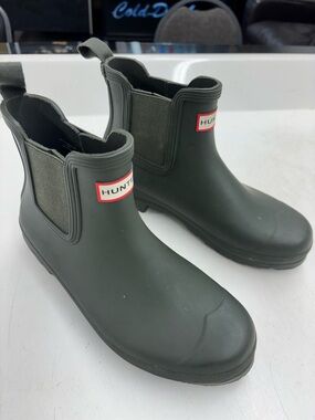 Hunter Short Chelsea Rain Boots - Olive Green